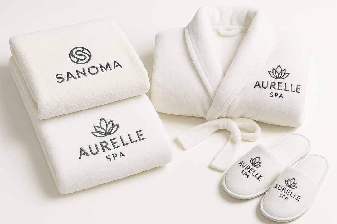 מגבות חלוקים וכפכפים