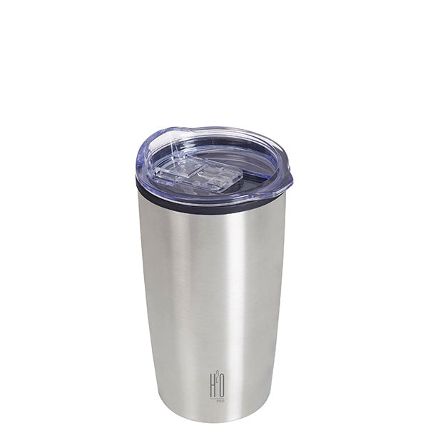 ספל תרמי נירוסטה 500 מ"ל מכסה אקרילי שקוף מבית H2O-Pro