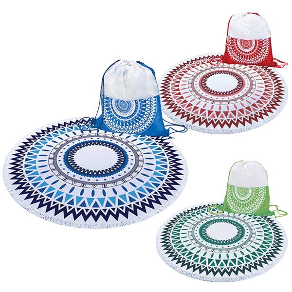 מגבת חוף דרייפיט עגולה בנרתיק הנשיאה