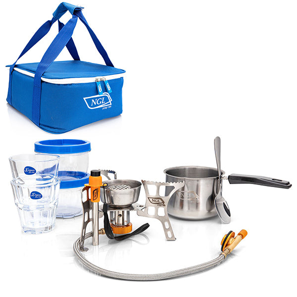 ערכת קפה (פק"ל) אלפינית מקצועית משולבת עם כירת גז