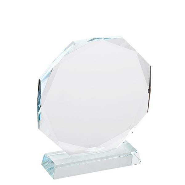 מגן הוקרה מזכוכית קריסטל בסיס מובנה מלבני