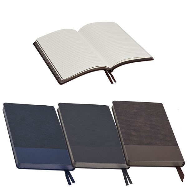 מחברת עסקים A5 כריכת PU דמוי עור יוקרתי פתיחה עברית מבית המותג גבעוני