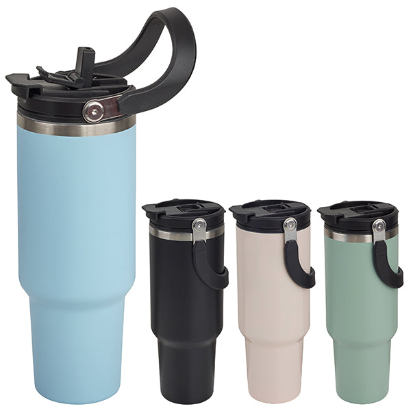 JUMBO ג´מבו ספל תרמי ענק נירוסטה חם / קר 1.2 ליטר עם ידית אחיזה