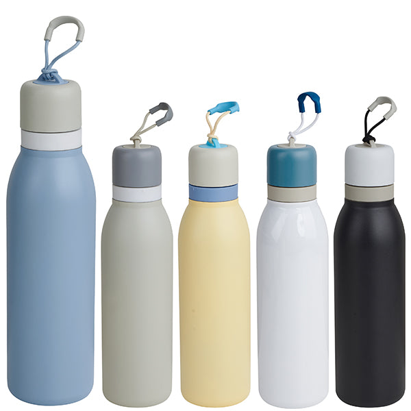 בקבוק תרמי נירוסטה חם/קר עם ידית שרוך 500 מ"ל