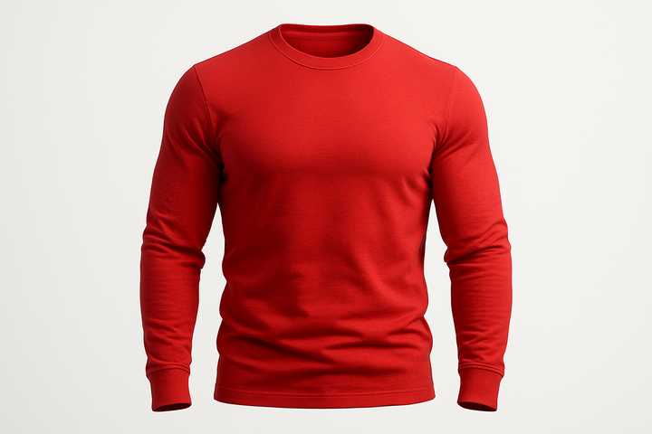 חולצת טי שירט אדומה שרוול ארוך