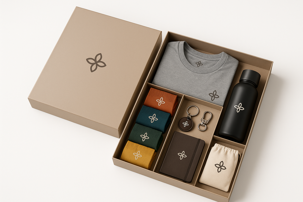 מארז מתנה ממותג עם סמל בלבד