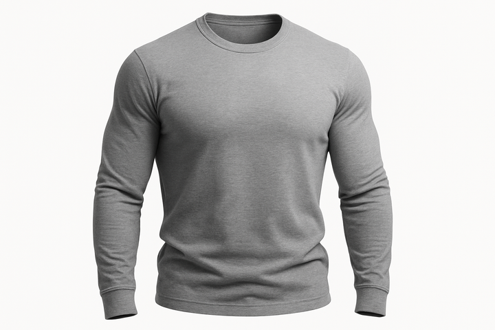 חולצת טי שירט אפורה שרוול ארוך