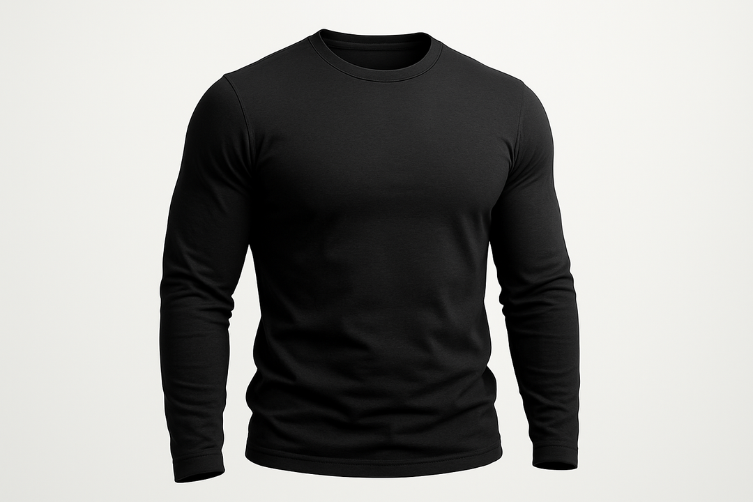 חולצת טי שירט שחורה שרוול ארוך