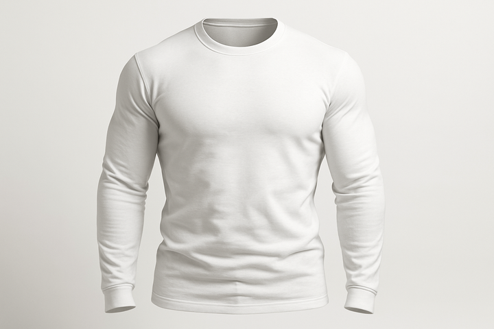 חולצת טי שירט לבנה שרוול ארוך