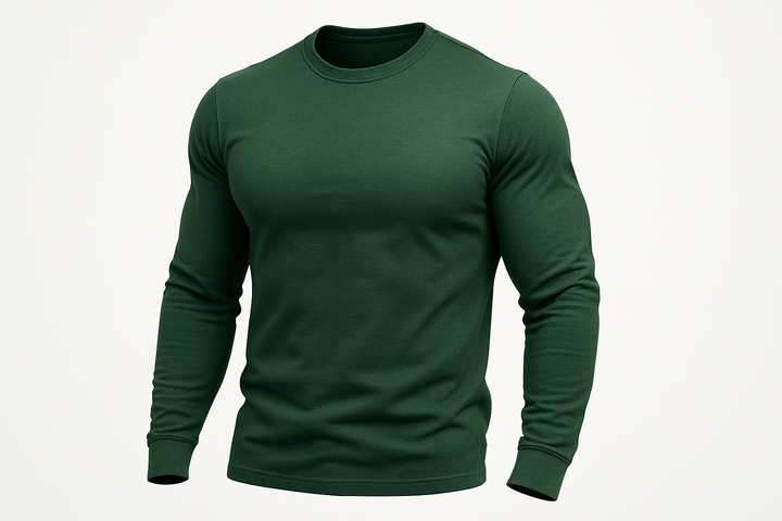 חולצת טי שירט ירוקה שרוול ארוך