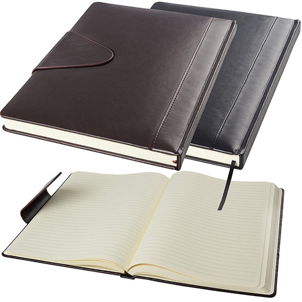 מחברת כריכת PU דמוי עור יוקרתי A4 פתיחה עברית סגירה מגנטית מבית המותג גבעוני