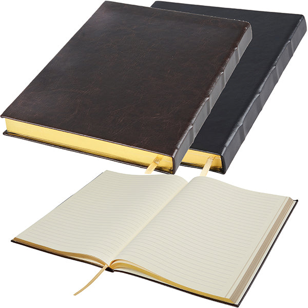 מחברת כריכת PU דמוי עור יוקרתי A4 פתיחה עברית מבית המותג גבעוני