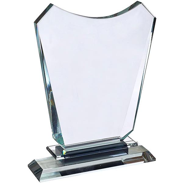 מגן הוקרה מזכוכית קריסטל בסיס מובנה מלבני