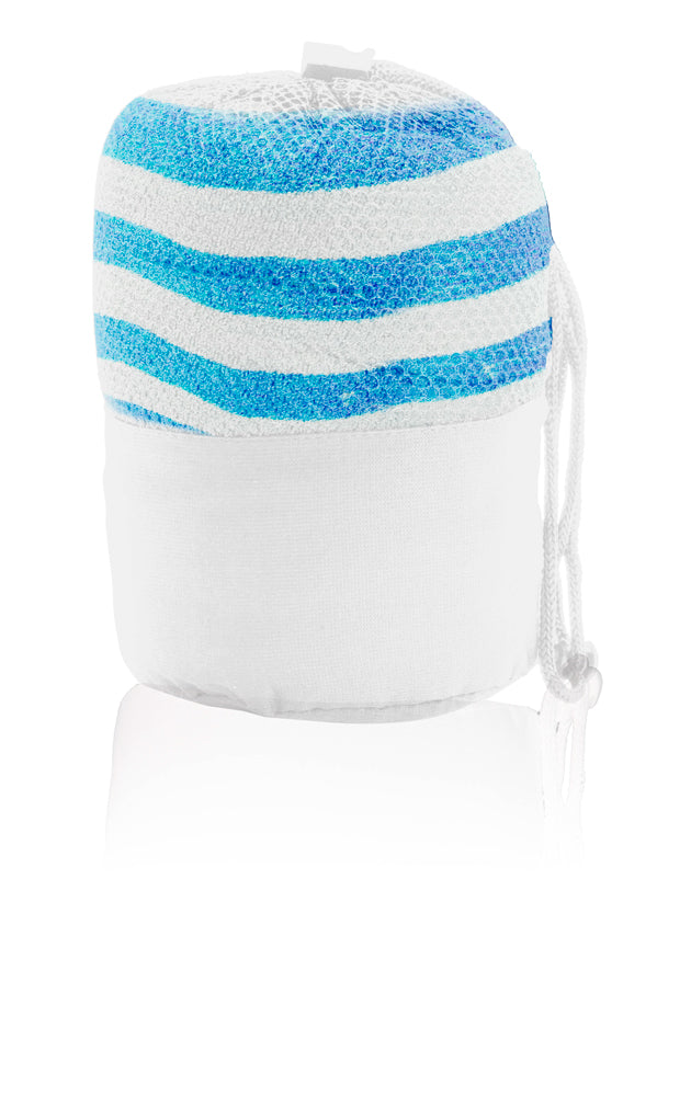 אלמוג מגבת חוף מעוצבת - כחול