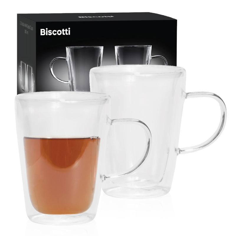 ביסקוטי זוג ספלים עם דופן כפולה