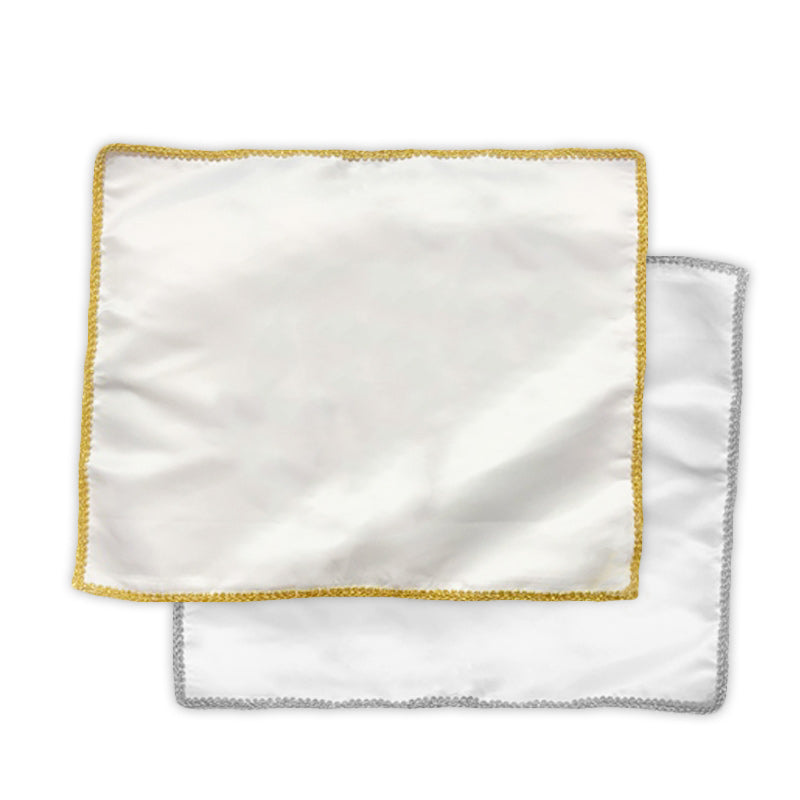 חלה כיסוי עשוי בד סאטן - כסוף