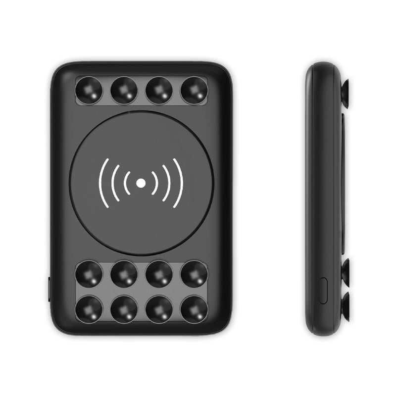 הולדר סוללת גיבוי עם טעינה אלחוטית - שחור