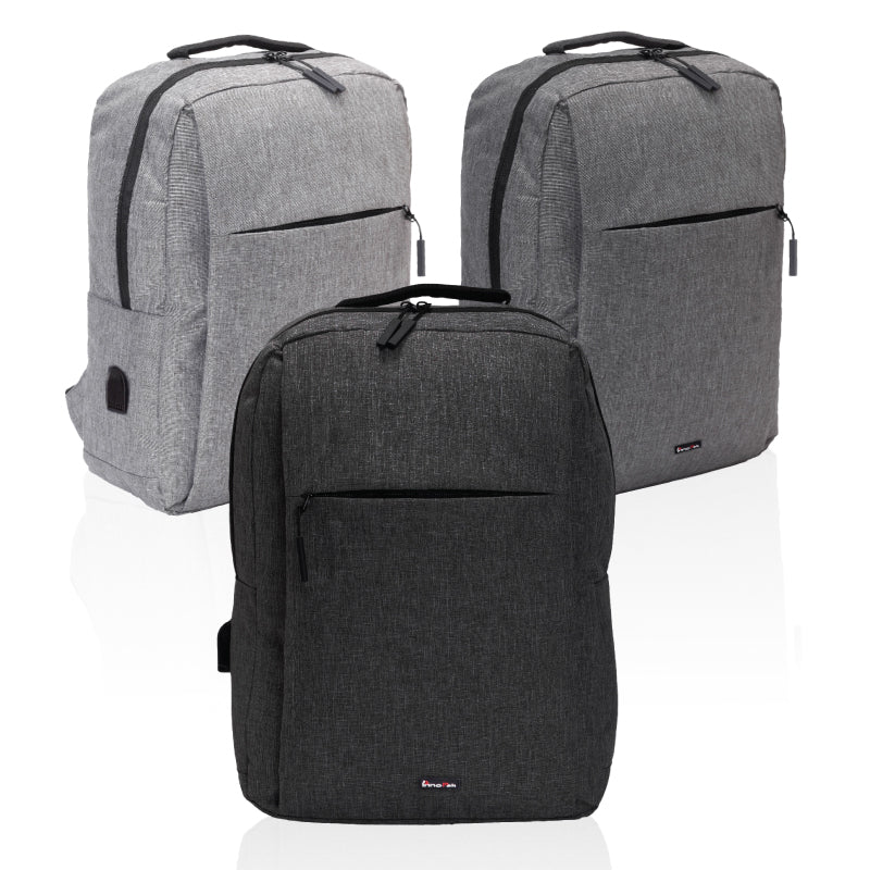 לונדון תיק גב למחשב נייד - אפור-בהיר