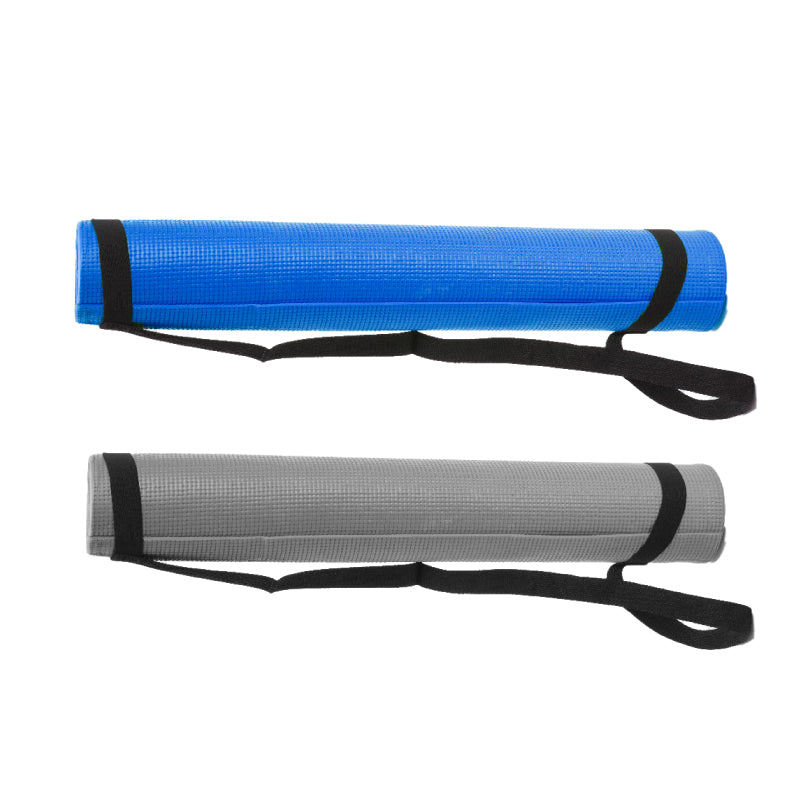 יוגה מזרן יוגה עם רצועות נשיאה - אפור