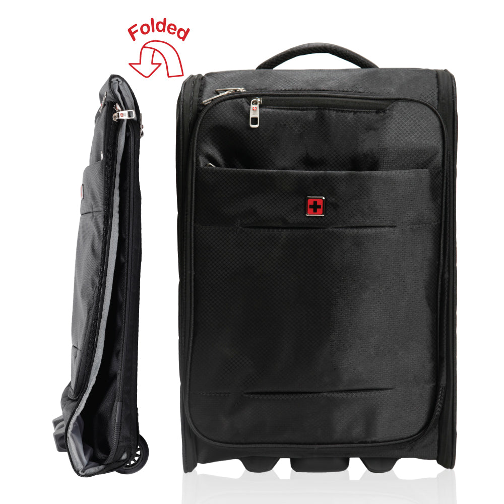 ז'נבה מזוודה מתקפלת - שחור