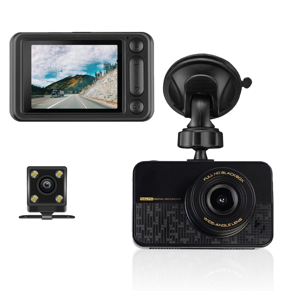 רקורד קאר זוג מצלמות קדמית ואחורית לרכב