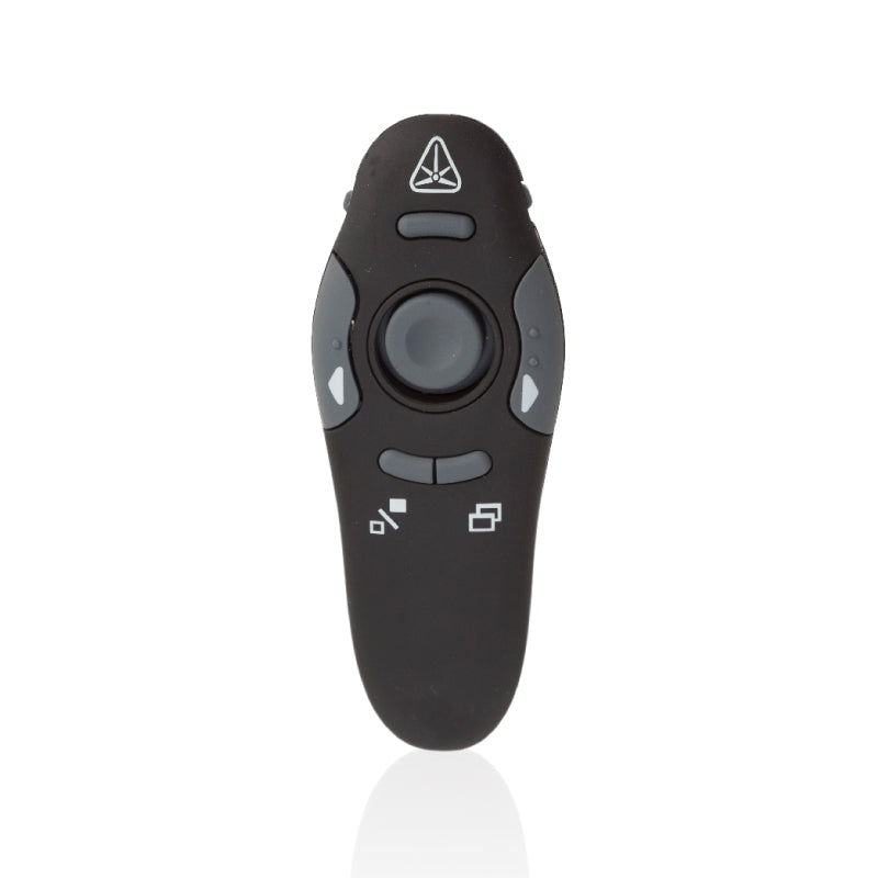 פרזנטור מעביר מצגות ומצביע לייזר